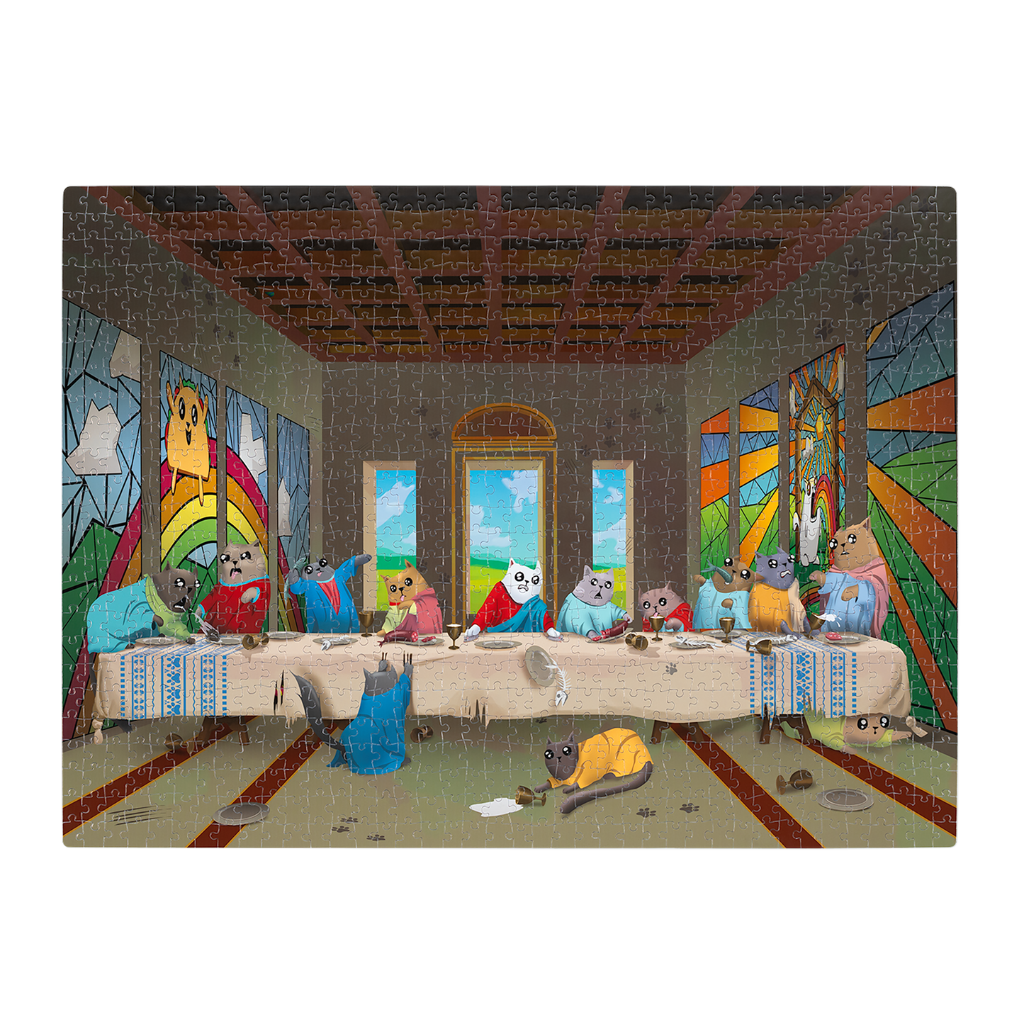 The Cat's Last Supper (1000 Piece Puzzle)