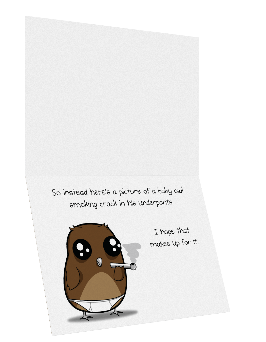 Baby Owl - NSFW Birthday Card