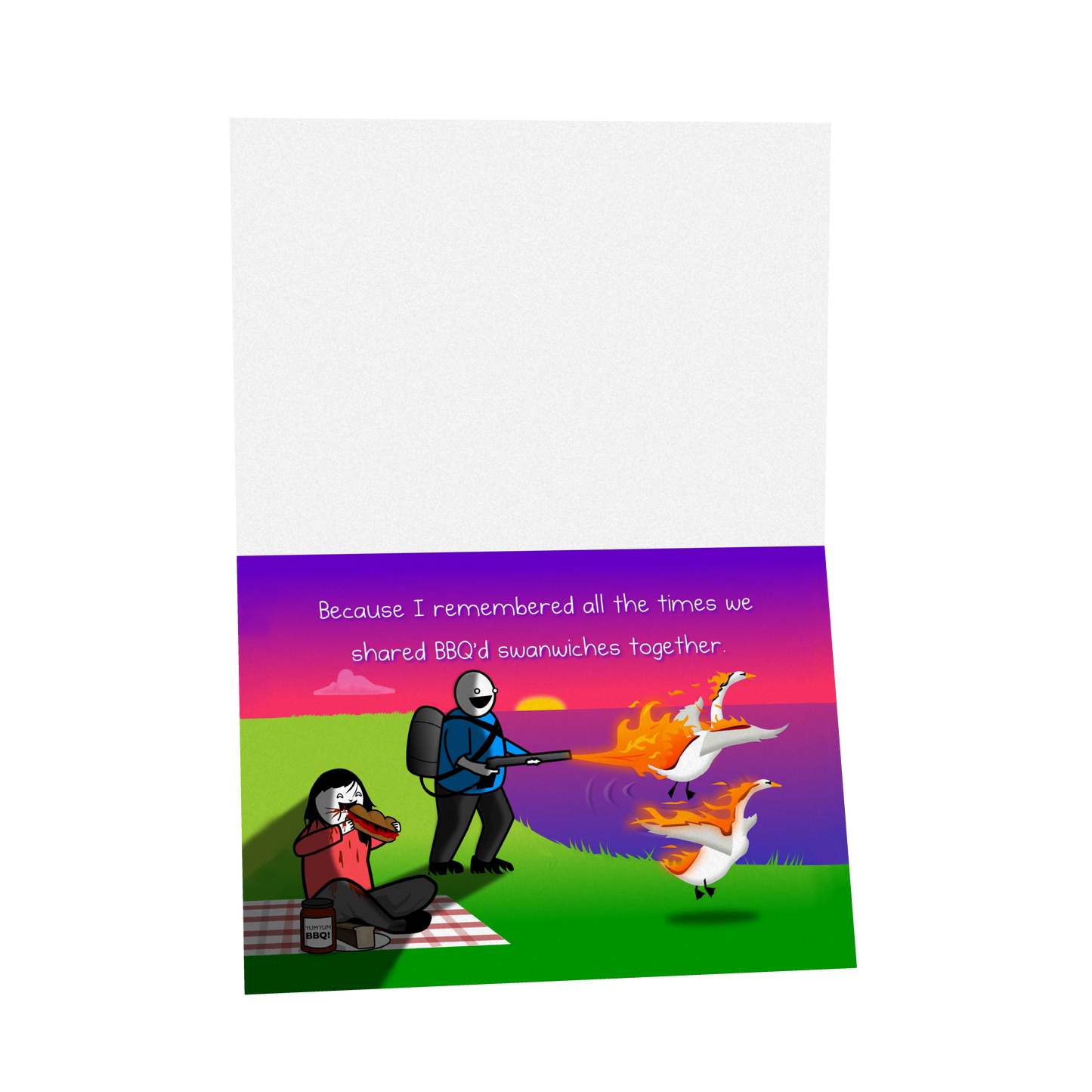 Swans - NSFW Love & Friendship Greeting Card