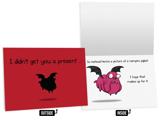Pigbat - Birthday Greeting Card