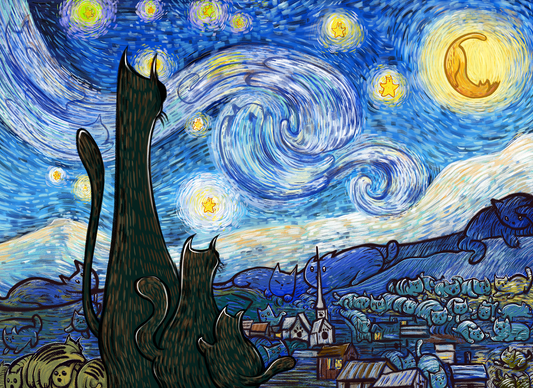 Mrowwwry Night (1000 Piece Puzzle)