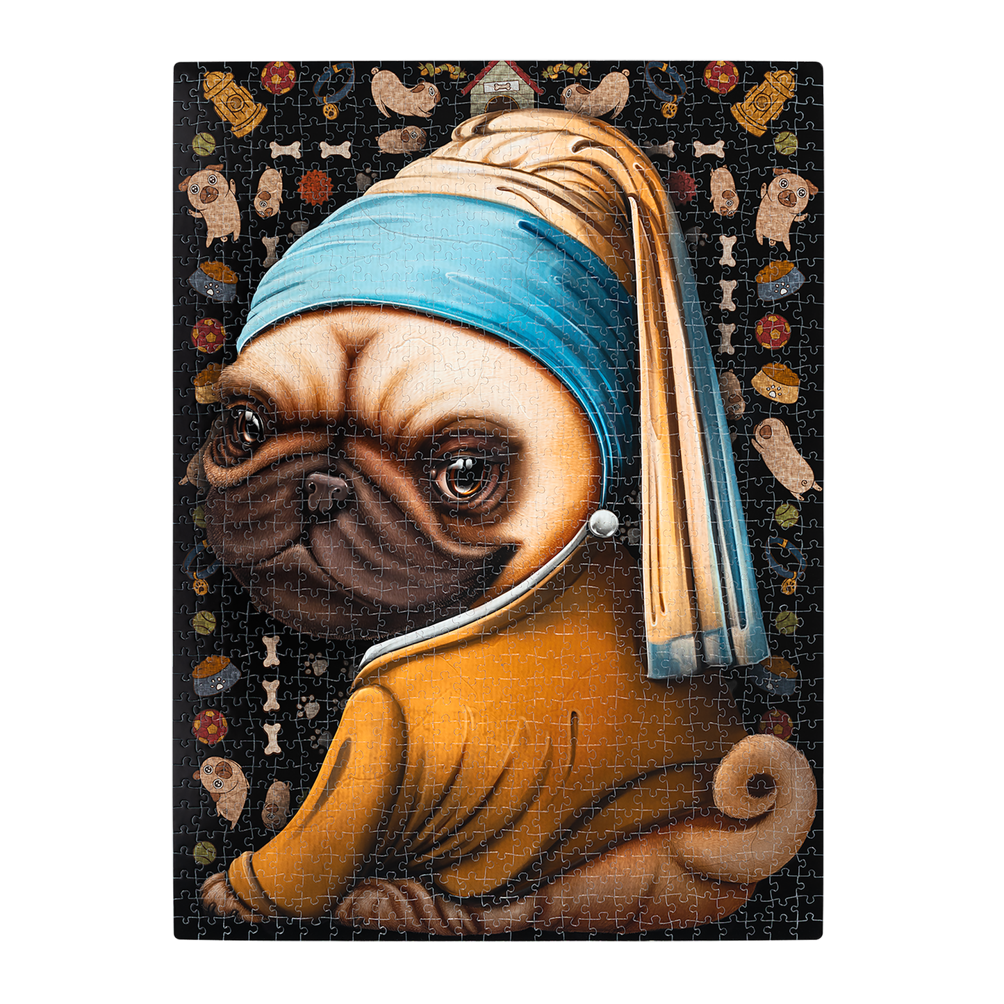Pug with a Pearl Earring