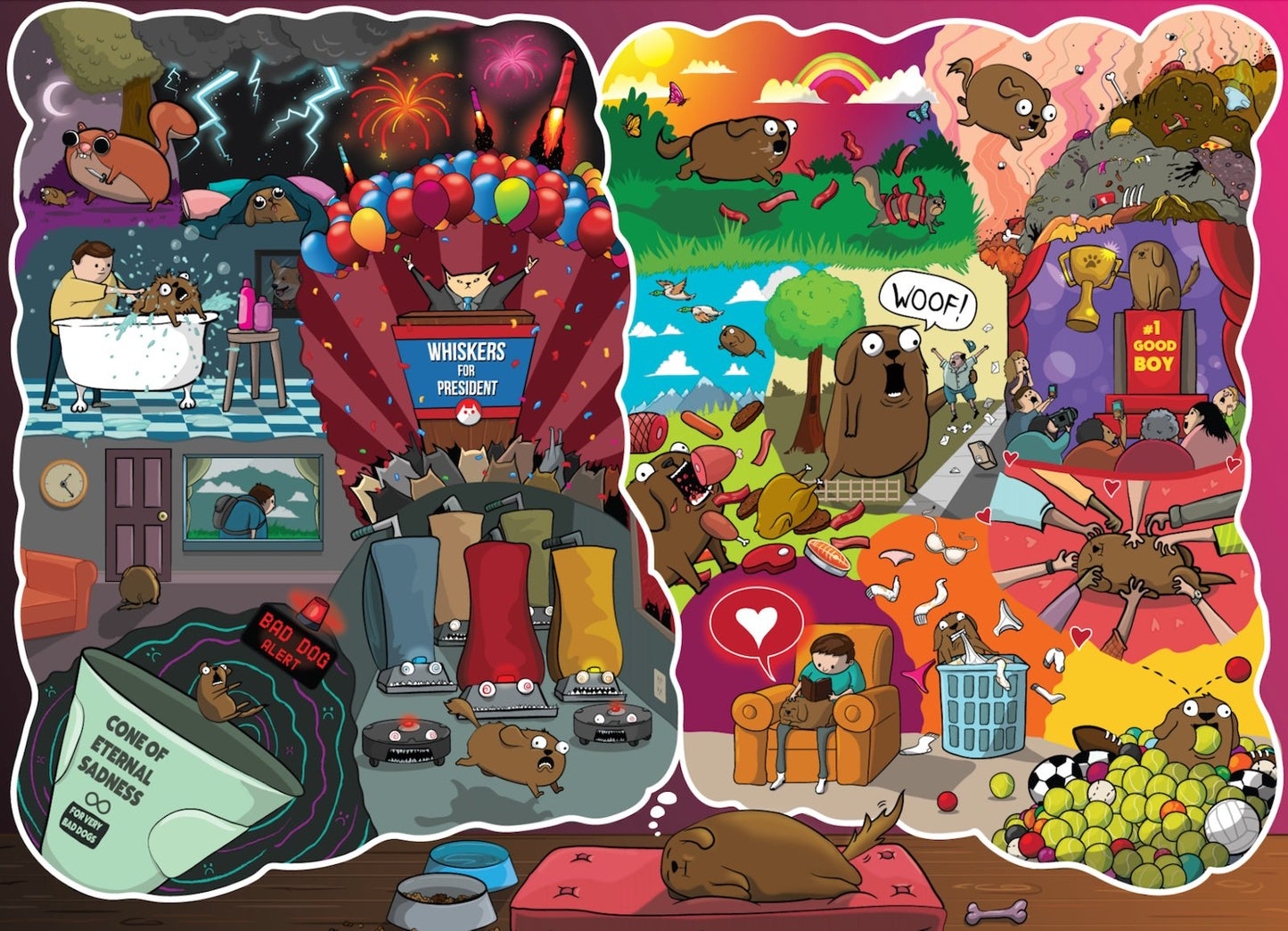 The Dreams and Nightmares of a Dog (1000 Piece Puzzle)