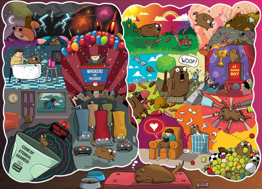 The Dreams and Nightmares of a Dog (1000 Piece Puzzle)